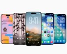 iOS 26 staat geanimeerd muziekvergrendelscherm toe op apps van derden. Generieke afbeelding van verschillende iPhones. (Afbeeldingsbron: Apple)