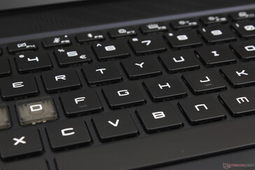 Relatief scherpe feedback van de membraantoetsen