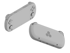 De zogenaamde TrimUI Smart Pro Mini lijkt te gaan concurreren met de Anbernic RG40XX H. (Afbeeldingsbron: via Baidu - bewerkt)