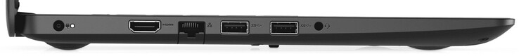 Links: AC-voeding, HDMI, Fast Ethernet, 2x USB 3.2 Gen 1 (Type-A), audio-combo