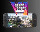 GTA 6 logo boven Switch 2 (bron: Rockstar Games, Nintendo of America met bewerkingen)