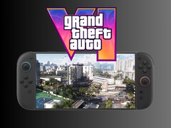 GTA 6 logo boven Switch 2 (bron: Rockstar Games, Nintendo of America met bewerkingen)