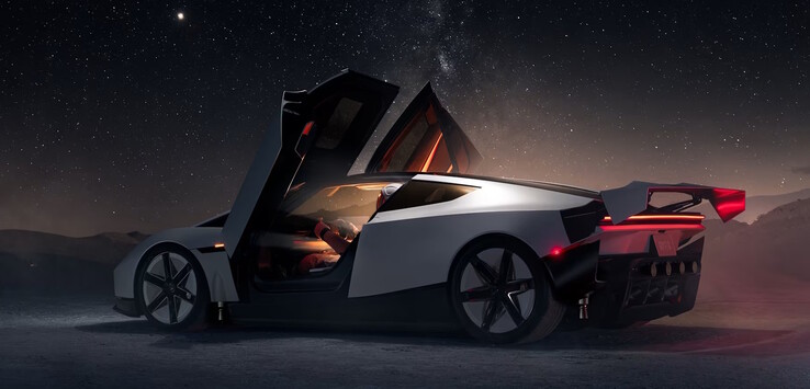 De Tesla Roadster EV is gemaakt van lichtgewicht koolstofvezel, magnesium en titanium.