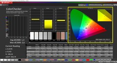 CalMAN ColorChecker (profiel: P3, doelkleurruimte P3)