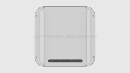 Vorige Mac mini rendering. (Afbeelding bron: Jon Prosser/Ian Zelbo)