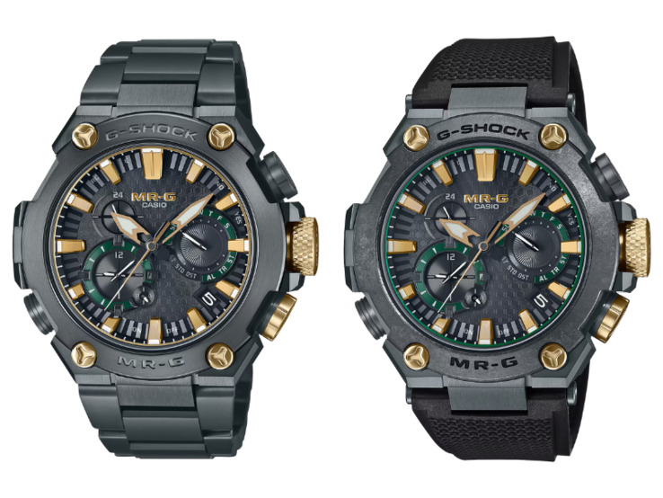 De Casio G-Shock MRG-B2000BG-3A (links) en MRG-B2000RG-3A (rechts). (Afbeeldingsbron: Casio)