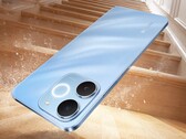 De Realme P4 Lite wordt geleverd in drie kleuren, waaronder lichtblauw.