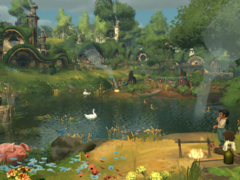 Tales of the Shire omvat dagelijkse activiteiten: vissen, tuinieren, ingrediënten verzamelen, koken, decoreren en vrienden maken met andere Hobbits. Afgebeeld - een officiële screenshot van het spel. (Afbeeldingsbron: Steam)