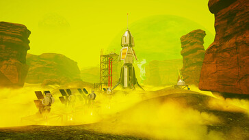 Een afbeelding van een ruimteschip in The Planet Crafter.
