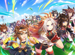 Umamusume: Pretty Derby's Steam launch brengt volledige Engelstalige ondersteuning: interface, voiceovers en ondertitels. Afgebeeld - een gestileerd screenshot van het spel. (Afbeeldingsbron: Cygames, Inc.)