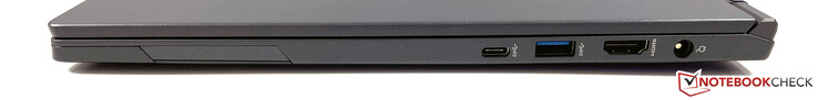 Rechts: USB-C 3.2 (Gen. 1, Power Delivery), USB-A 3.2 (Gen. 1), HDMI 2.0, voeding