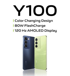 Vivo is teruggekeerd naar zijn van kleur veranderende ontwerp met de Y100 4G. (Afbeeldingsbron: Vivo)
