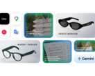 Google promofoto toont aankomend Android XR smart glasses platform met nieuwe brildesigns van Gentle Monster en Warby Parker, naast AI-gestuurde functies zoals live vertaling, navigatie, muziekherkenning, visueel zoeken en handsfree app