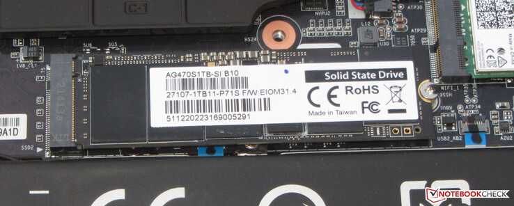 Een PCIe 4.0 SSD dient als systeemschijf.