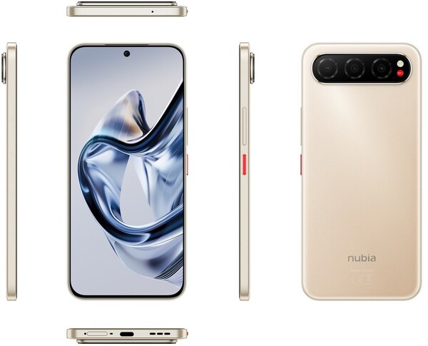 Uitgelekte render die alle kanten van de Nubia Air laat zien. (Afbeeldingsbron: Evan Blass)