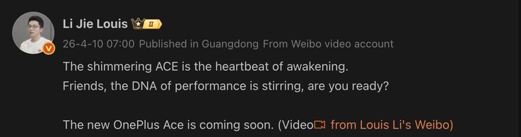Nieuw OnePlus Ace-toestel geplaagd.