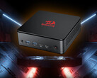 Redragon MPC745 Mini PC op een futuristische achtergrond