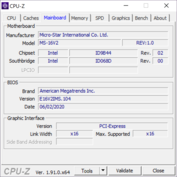 MSI Creator 15 - CPUz