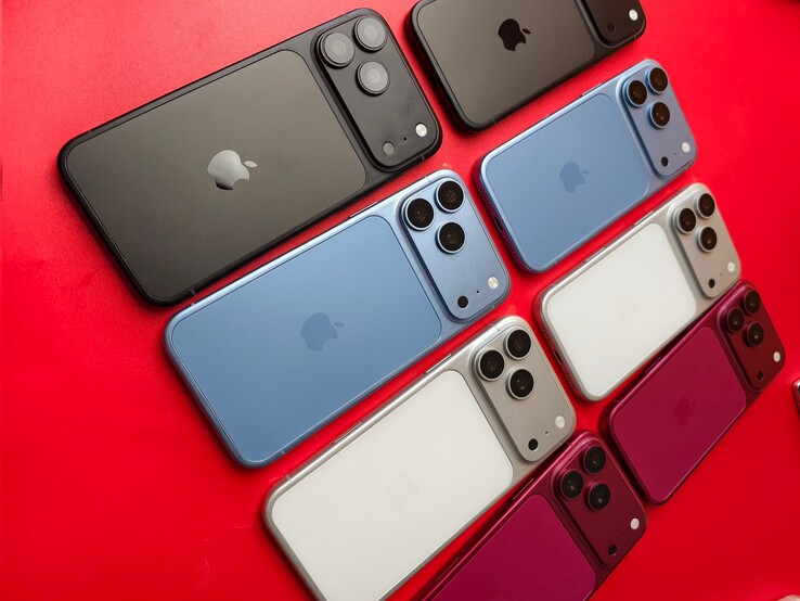 Uitgelekte iPhone 18 Pro dummymodellen.