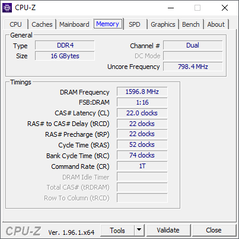 CPU-Z Geheugen