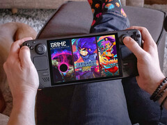 De Return to Metroidvania-collectie is terug voor een beperkte tijd. Afgebeeld: Steam Deck met de coverfoto van de bundel. (Afbeeldingsbron: Humble Bundle en Valve - bewerkt)