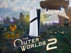 De Outer Worlds 2 banner met PS5 Pro wordt getoond (Afbeeldingsbron: Xbox Gaming, Sony PlayStation met bewerkingen)