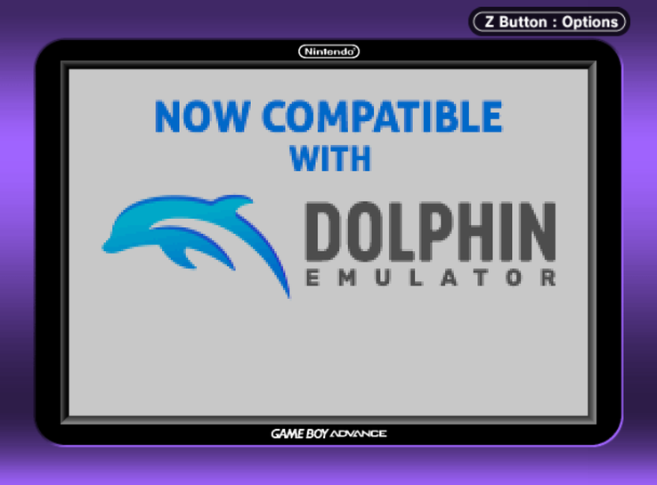 De officiële afbeelding van de GBA Player van Dolphin.