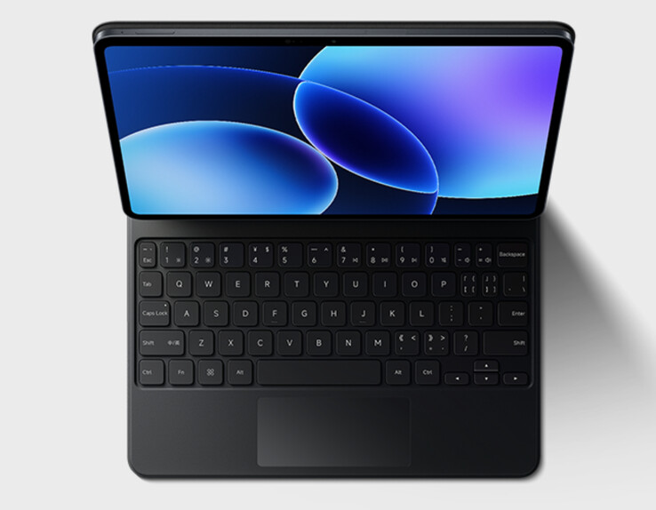 Xiaomi's toetsenbordaccessoire voor de Pad 8 Pro van bovenaf gezien.