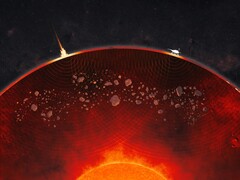Een illustratie van de klonten in de mantel van Mars (Beeldbron: NASA en JPL-Caltech; bijgesneden)