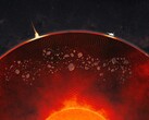 Een illustratie van de klonten in de mantel van Mars (Beeldbron: NASA en JPL-Caltech; bijgesneden)
