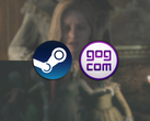 Screenshots van beide Remothered-games, met Steam- en GOG-logo's bovenaan.