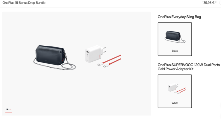 De OnePlus 15 Bonus Drop Bundel. (Afbeeldingsbron: OnePlus Duitsland)