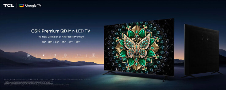 De TCL C6K, C61K of C69K QD-MiniLED TV. (Afbeelding bron: TCL)