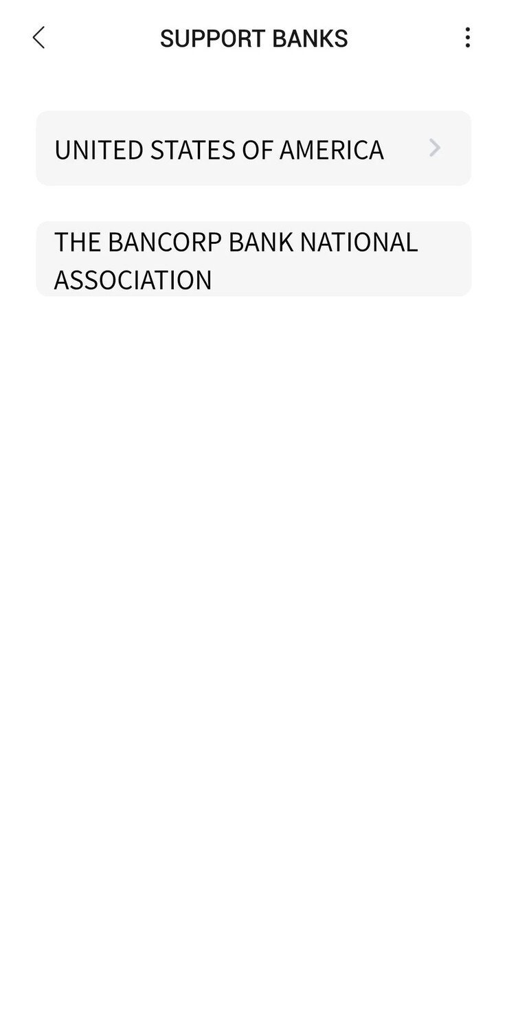 Een screenshot van de Zepp App waarop de Verenigde Staten van Amerika te zien is als ondersteunde regio voor Zepp Pay. (Afbeeldingsbron: slimak131 via Reddit)