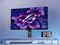 Asus&#039; eerste 540 Hz WOLED gamingmonitor krijgt een TrueBlack Glossy coating, zoals de ROG Strix OLED XG32UCWMG die hier is afgebeeld. (Afbeeldingsbron: Asus)