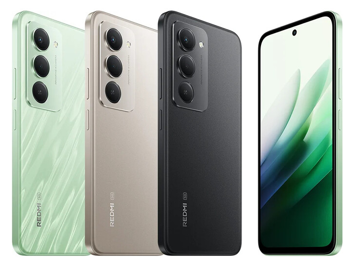 De Redmi 15 5G zal wereldwijd verkrijgbaar zijn in drie kleuren. (Afbeeldingsbron: Xiaomi)