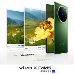 De Vivo X Fold5 heeft zijn handen vol aan de naderende komst van de Magic V5 en Galaxy Z Fold7. (Afbeelding bron: Vivo)