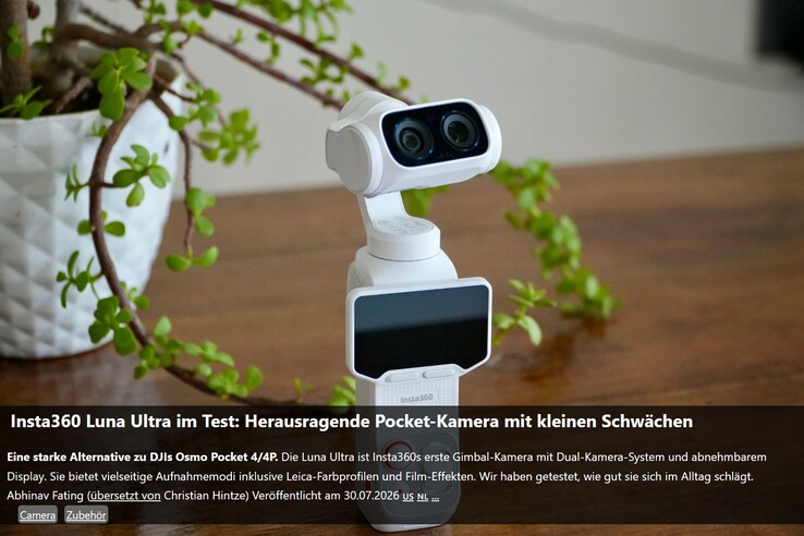 Onze beoordeling van de Insta360 Luna Ultra