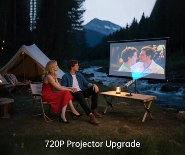 De ingebouwde projector kan handig zijn voor filmavonden (Afbeeldingsbron: 8849)