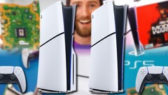 Nieuwe PlayStation 5 Slim teardown video's hebben enkele geheimen onthuld over Sony's herziene console voor 2023. (Afbeeldingsbron: LTT/Dave2D/Sony - bewerkt)