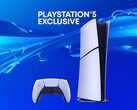 Banner voor PlayStation-exclusiviteit, afgebeeld met de PS5-console