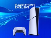 Banner voor PlayStation-exclusiviteit, afgebeeld met de PS5-console