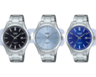 Van links naar rechts (op de foto): Casio MTS-115D-1AV, MTS-115D-2A2V en de MTS-115D-2A1V. Er zijn nog twee modellen, die niet in deze afbeelding zijn opgenomen. (Afbeeldingsbron: Casio - Bewerkt)