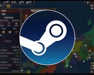 Een afbeelding met het Steam-logo en de game Age of History 3, nu met 80% korting op Steam.