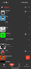 Een screenshot van de Apps die beschikbaar zijn in de nieuwe Pebble app. (Afbeeldingsbron: Eric Migicovsky via X.com)