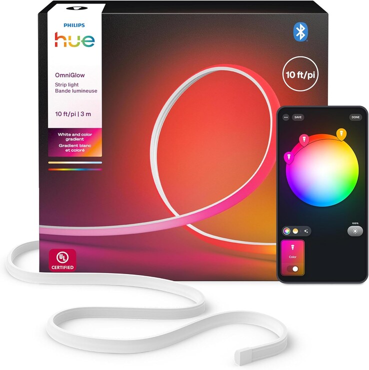 De Philips Hue OmniGlow stripverlichting van 3 meter. (Afbeeldingsbron: Philips Hue)