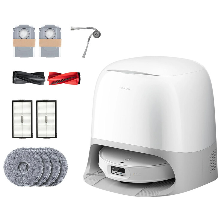 De Roborock Qrevo Curv 2 ProX wordt geleverd met extra accessoires. (Afbeeldingsbron: Roborock)