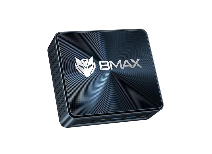 De Bmax MaxMini B12 Power mini-pc heeft een blauwe behuizing.