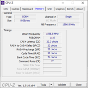 Systeeminformatie - CPU-Z-geheugen