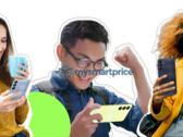Modellen lachen naar de vermeende A25 5G. (Bron: MySmartPrice)